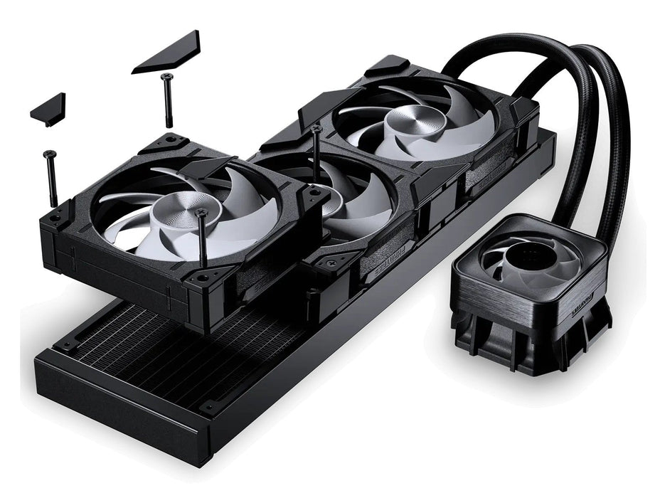 K Phanteks Glacier One 360d30 X2 Drgb Schwarz  Aio-Wasserkühlung