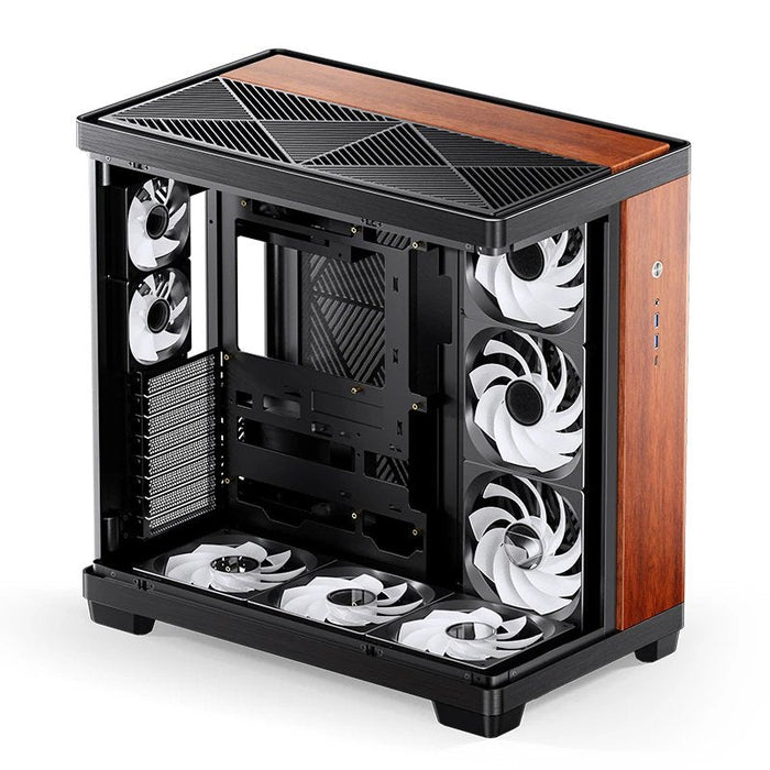 Caja Atx Jonsbo Tk-4 Wood Cristal Templado Negro
