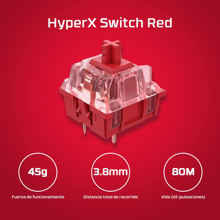 EAN 0196337969780 - HyperX Alloy Origins Core PBT HX Red Gaming Keyboard teclado Juego USB Negro imagen 7