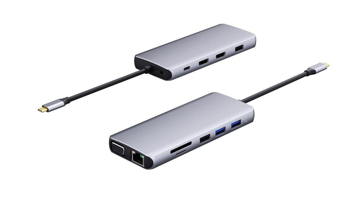 EAN 5704174098577 - eSTUFF ES623009 hub de interfaz USB 3.2 Gen 1 (3.1 Gen 1) Type-C 5000 Mbit/s Gris imagen 1
