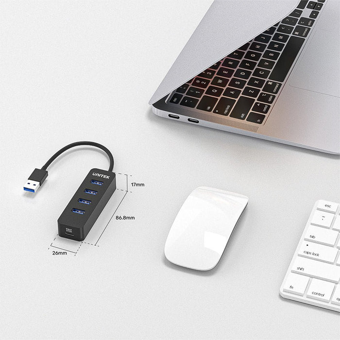 EAN 4894160047656 - UNITEK uHUB Q4 USB 3.2 Gen 1 (3.1 Gen 1) Type-A 5000 Mbit/s Negro imagen 6