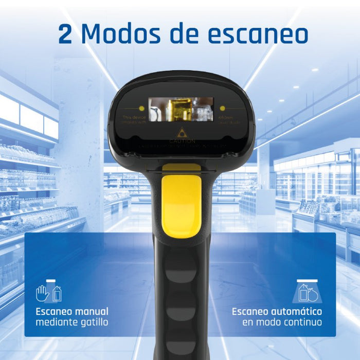 EAN 8435364320099 - iggual L1DBT-G-AX Lector de códigos de barras portátil Laser Negro imagen 3