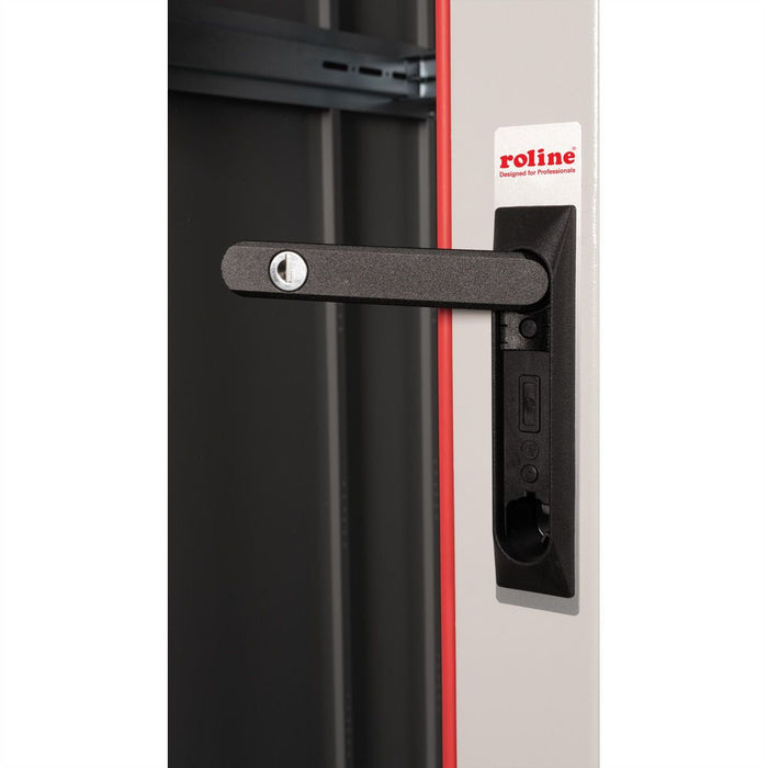 Roline 19-Zoll Netzwerkschrank Basic 42 He, 800x1000 Bxt Glastr Grau