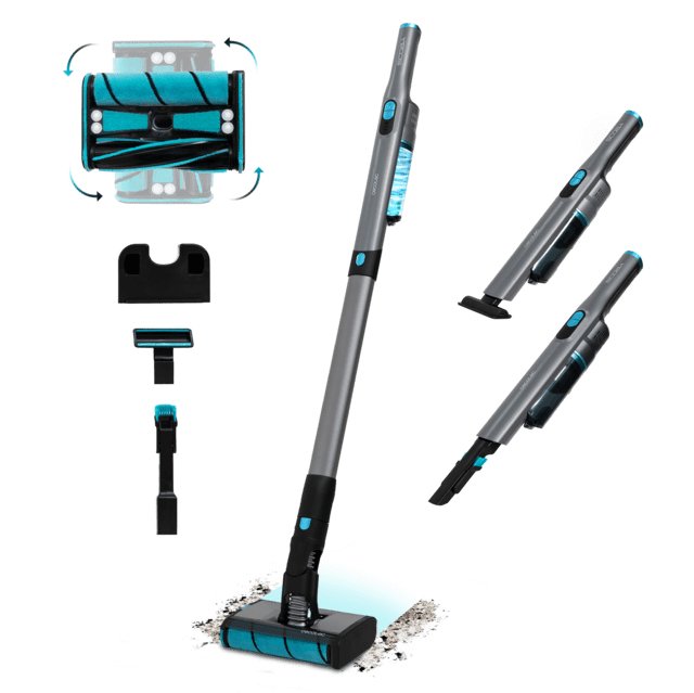 EAN 8435484084086 - Cecotec Scoba 2100 Twice Aspiradora vertical Batería Secar Ciclónico Sin bolsa 210 W Negro, Azul imagen 1