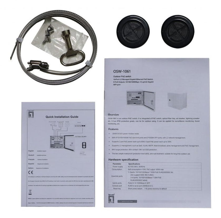 EAN 4015867236444 - LevelOne OSW-1061 switch Gestionado L2 2.5G Ethernet (100/1000/2500) Energía sobre Ethernet (PoE) Negro imagen 4