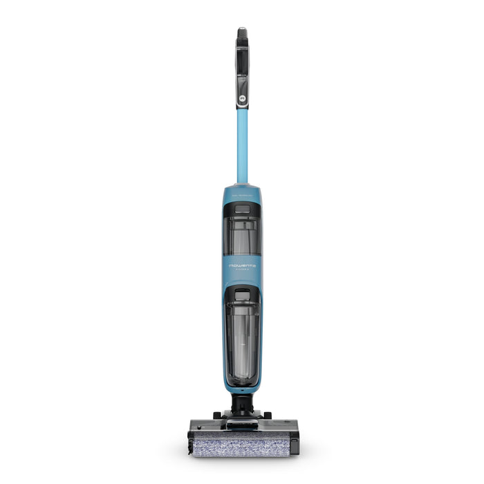 Rowenta X-Clean 2, Aspiradora Fregona Eléctrica Sin Cable Con Tecnología Wet & Dry, Autolimpieza, Aspira Y Friega, Modos Eco/Max, Ligera, Limpieza De Bordes, Azul Aqua, Gz2271e0