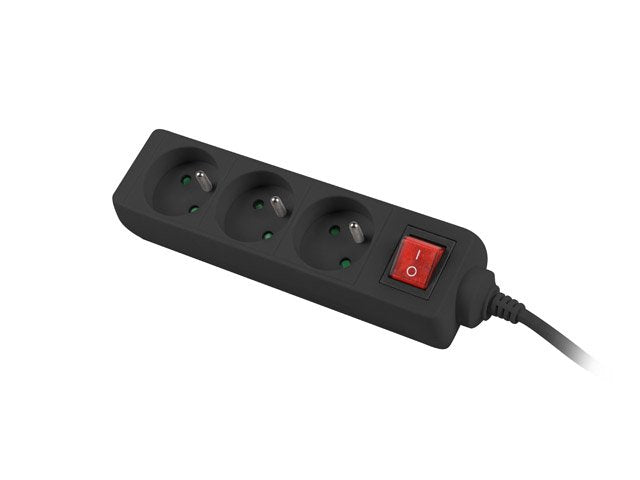 EAN 5901969415506 - Lanberg PS1-03E-0300-BK base múltiple 3 m 3 salidas AC Interior / exterior Negro imagen 4