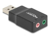 EAN 4043619666348 - DeLOCK 66634 cambiador de género para cable USB 2.0 Type-A 2 x 3.5 mm 3 pin Negro imagen 1