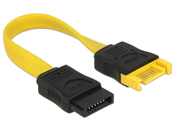 Delock Cable Sata 6 Gb/S Macho Sata 10 Cm Amarillo Hembra