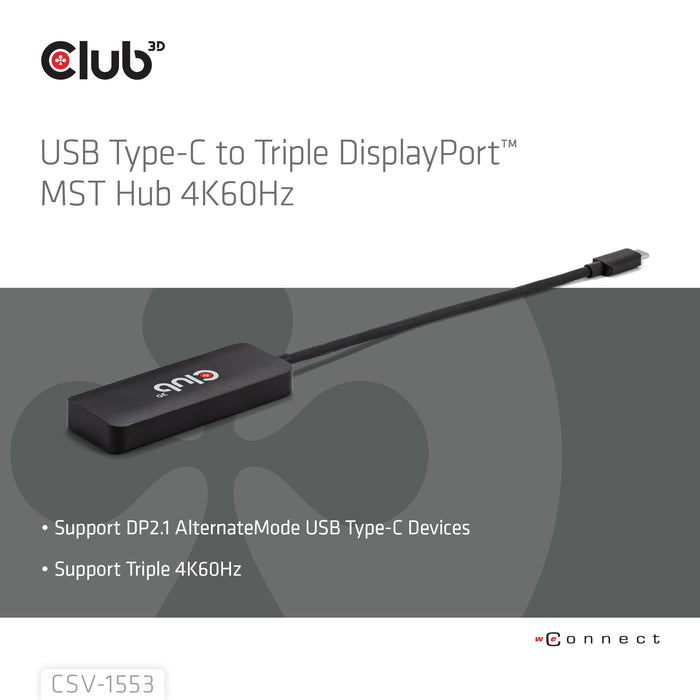 EAN 8719214473174 - CLUB3D CSV-1553 hub de interfaz USB Tipo C Negro imagen 6