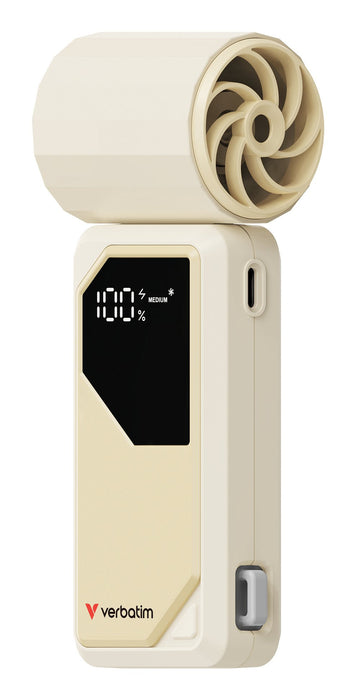 Verbatim Cool`N`Go Airjet Handheld Fan White/Silver  32341