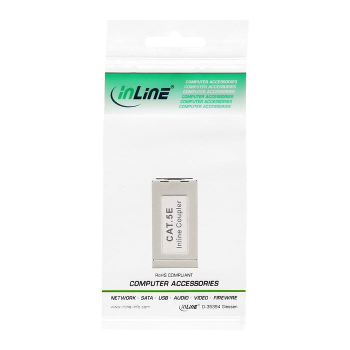 Adaptador Inline Cat.5e, Blindado, Metal, 2x Rj45 F/F, 1:1
