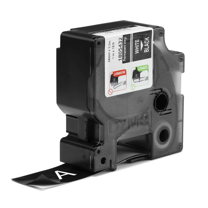 EAN 0071701059888 - DYMO 1805432 cinta para impresora de etiquetas Blanco sobre negro imagen 2