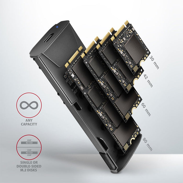 EAN 8595247906663 - Axagon EEM2-GTSA caja para disco duro externo Caja externa para unidad de estado sólido (SSD) Gris M.2 imagen 9