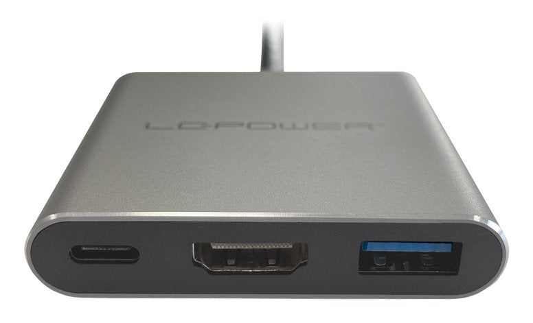 Lc-Power Lc-Hub-C-Multi-4-V2 Hub De Interfaz Usb Tipo C 5000 Mbit/S Plata, Negro