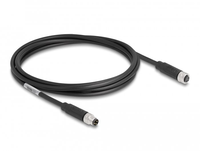 Delock M8 A-Kodiert 3 Pin Cable Stecker Zu Buchse Pur (Tpu) 2 M