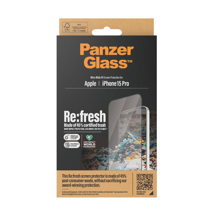 EAN 5711724028229 - PanzerGlass ® Re:fresh Screen Protector iPhone 15 Pro | Ultra-Wide Fit w. EasyAligner Protector de pantal imagen 3