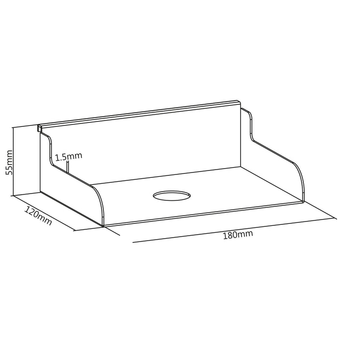Inline 23182a Estantería Soporte Para Balda Acero Blanco
