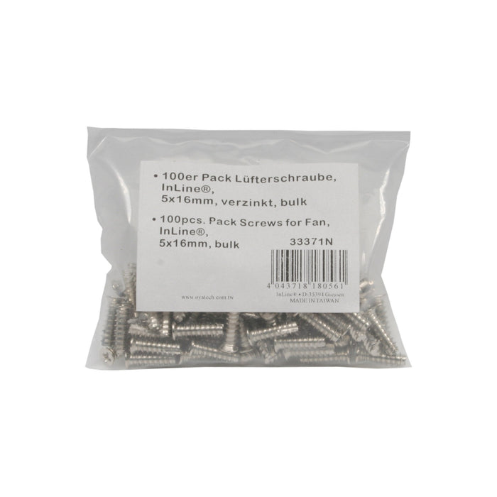 Inline Pc / Server Fan Tornillos 5x16mm Plata 100 Uds