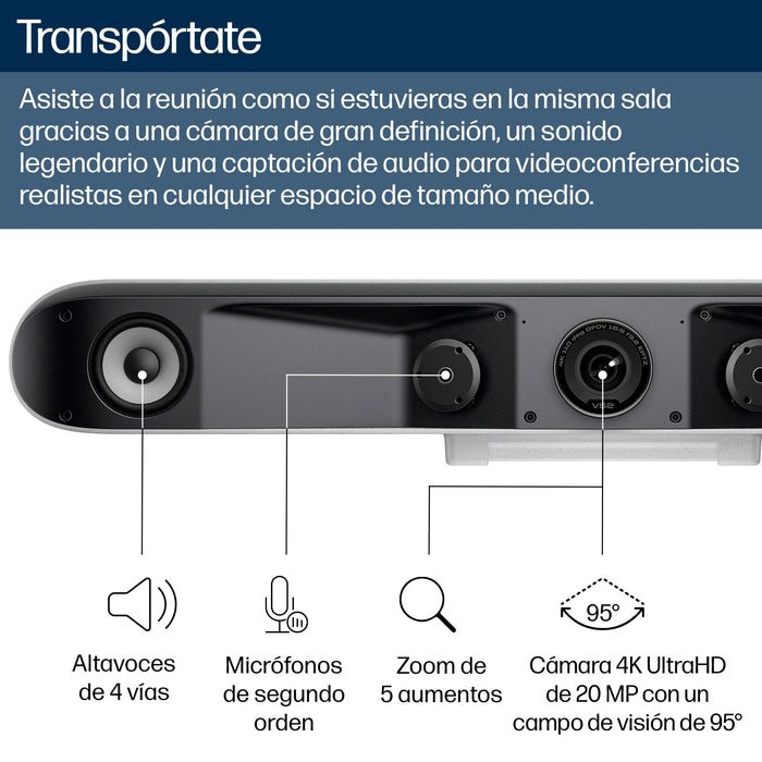 EAN 0198122618408 - HP Poly V52 Blanco 3840 x 2160 Pixeles imagen 3