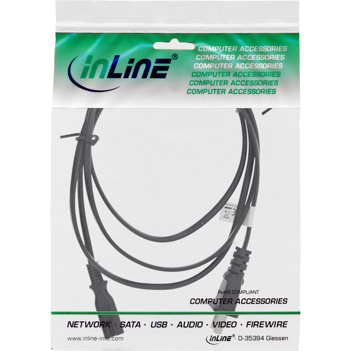 Cable De Alimentación Inline Enchufe De China A Euro8 Iec-C7, Negro, 1,8 M