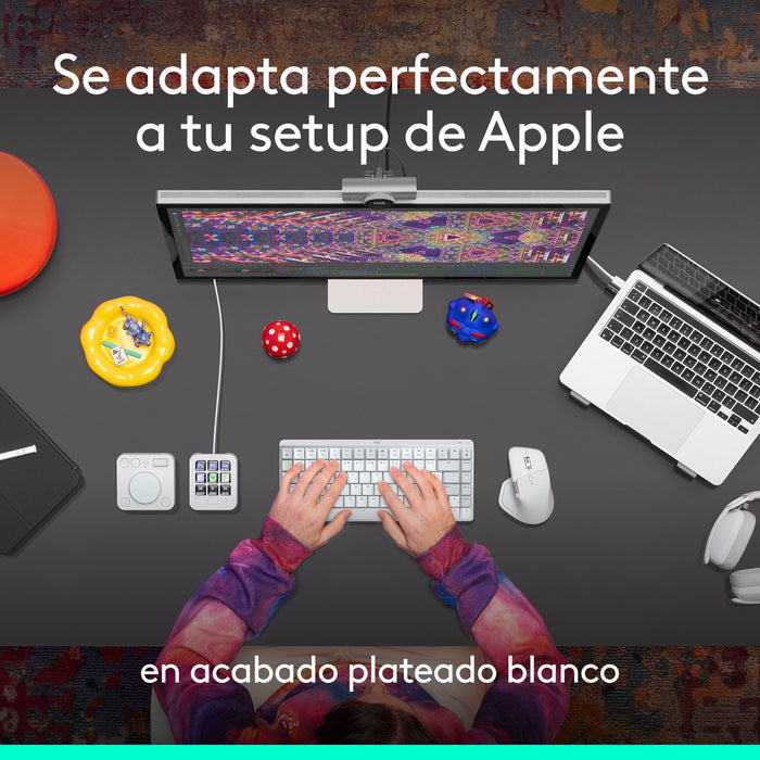 Ratón Logitech Mx Master 4 For Mac, Bluetooth Ergonómico Con Respuesta Háptica Avanzada, Desplazamiento Ultrarrápido, Carga Usb-C, Macos, Ipados, Windows - Plateado Blanco