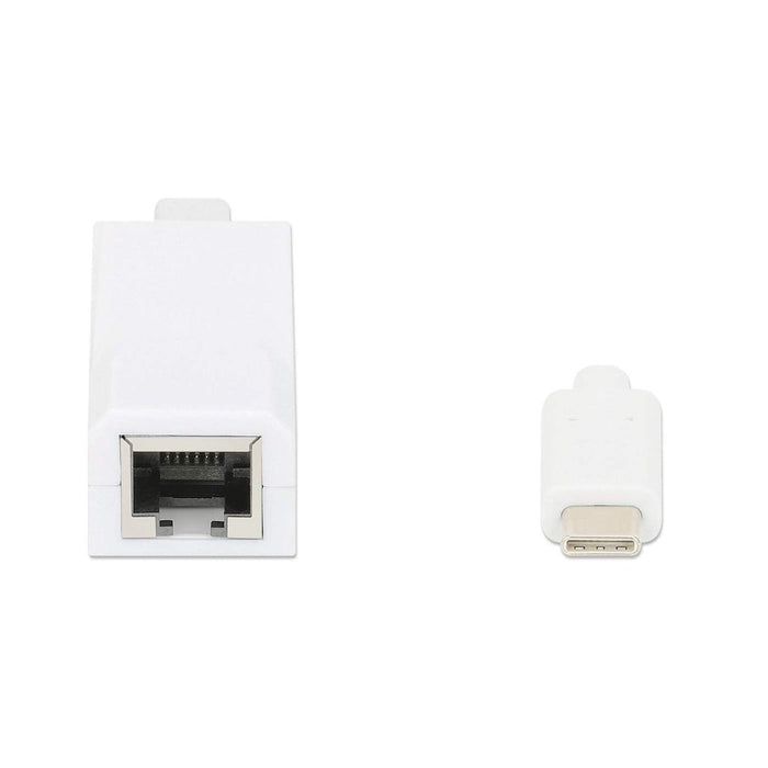 Manhattan Adaptador De Usb Tipo C A Red Gigabit Usb Superspeed 3.2 Generación 1; 10/100/1000 Mbps Gigabit Ethernet