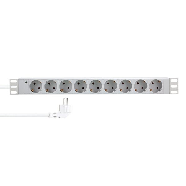 Regleta  9er De Enchufes 19" Pdu Logilink Gris Claro
