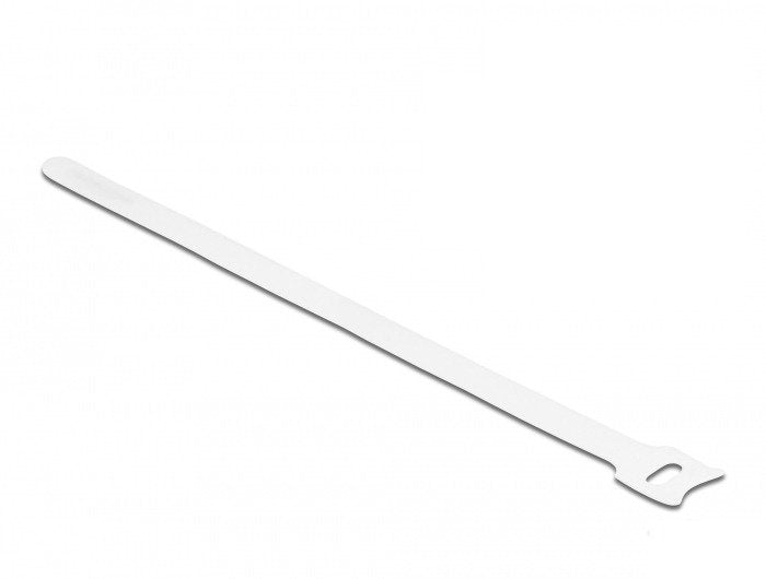 Delock Klett-Cablebinder L 250 X B 12 Mm Weiss 10 Stück
