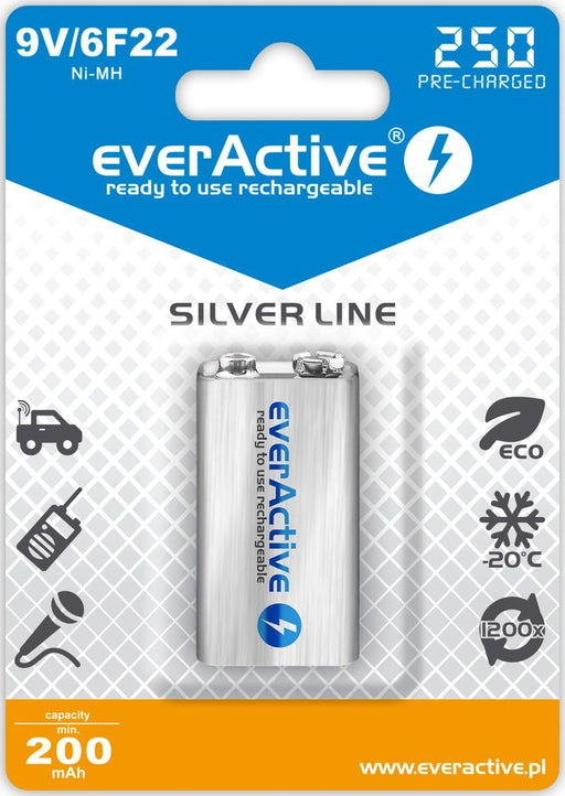EAN 5902020523413 - Everactive EVHRL22-250 pila doméstica Batería recargable 9V Níquel-metal hidruro (NiMH) imagen 1