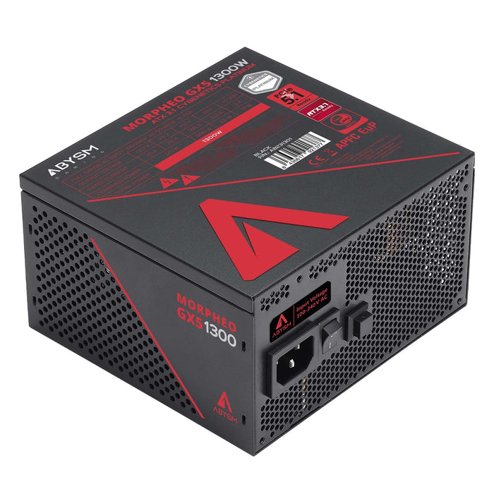 Fuente De Alimentacion Modular Abysm 1300w Morpheo Gx5 Atx 3.1 Platinum Japonese Cap Negro Ab231301