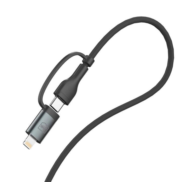 Cable 3mk Hyper N-Series 2 In 2 A C To C Lightning 1.2m Qc 3.0 20v 3a 60w Black