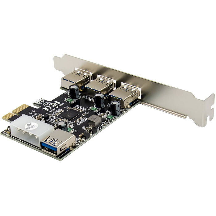 Inline Pcie Tarjeta - 3x+1x Usb 3.2 Gen.1 - Molex Kompatibler 4-Pin Stromanschluss