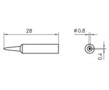 Weller Tools Punta De Soldadura Xnt H Forma De Cincel 0.8 Mm