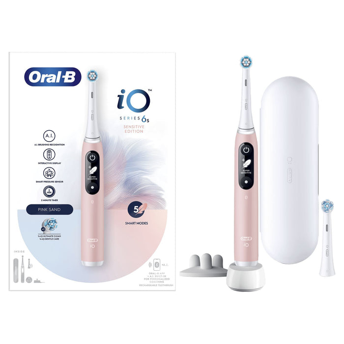EAN 4210201427384 - Oral-B iO 6S Adulto Cepillo dental vibratorio Rosa, Blanco imagen 1