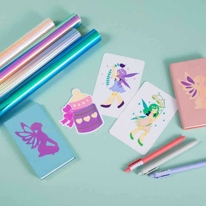 Loklik Permanent Adhesive Vinyl Holographic - Rosa