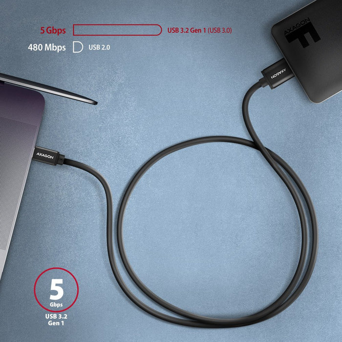 EAN 8595247905932 - Axagon BUMM3-CM10AB cable USB USB 3.2 Gen 1 (3.1 Gen 1) 1 m Micro-USB B USB C Negro imagen 4