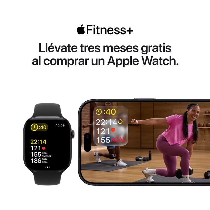 Apple Watch Se3 Gps 44mm Caja De Aluminio Blanco Estrella Correa Deportiva Arena M L