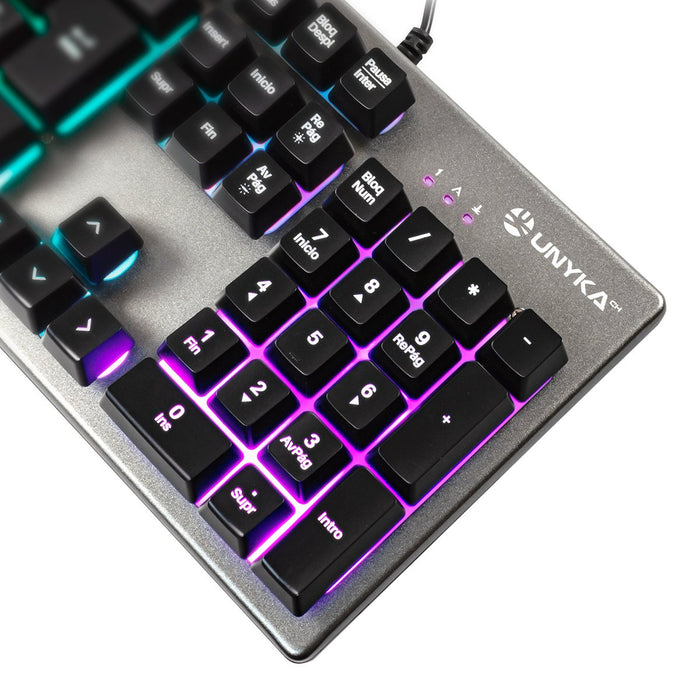 EAN 6974560220236 - UNYKAch UK505450 teclado Juego USB QWERTY Portugués Gris imagen 7