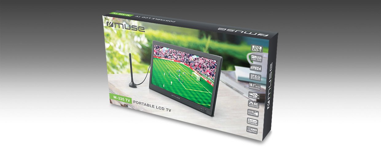 Muse Portable Tv M-335 10" Muse M-335 Tv, 25,6 Cm (10.1"), Tft, 4:3, 16:9, Analógico Y Digital, Dvb-T, Mpeg4
