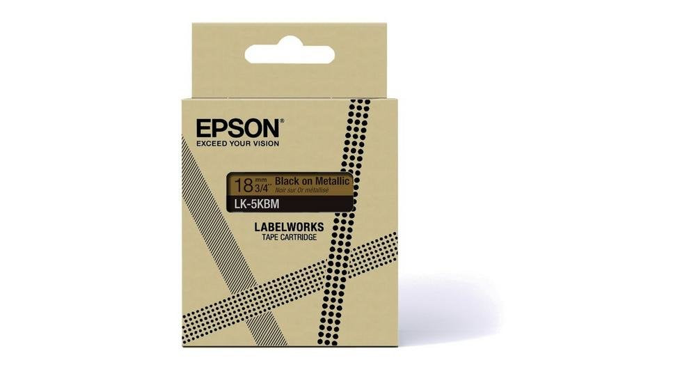 Epson Cinta Lk-5kbm N/Or Metal 18mm