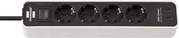 EAN 4007123691142 - Brennenstuhl 1153240126 base múltiple 1,5 m 4 salidas AC Interior Negro, Blanco imagen 1