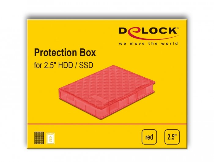 Schutzbox Für 2.5? Hdd   Ssd Rot