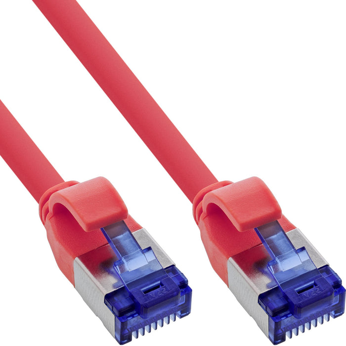 Inline® Cable De Red Slim, Cat.6a, S/Ftp, Tpe (Lszh) Flexible, Poe, Rojo, 5m
