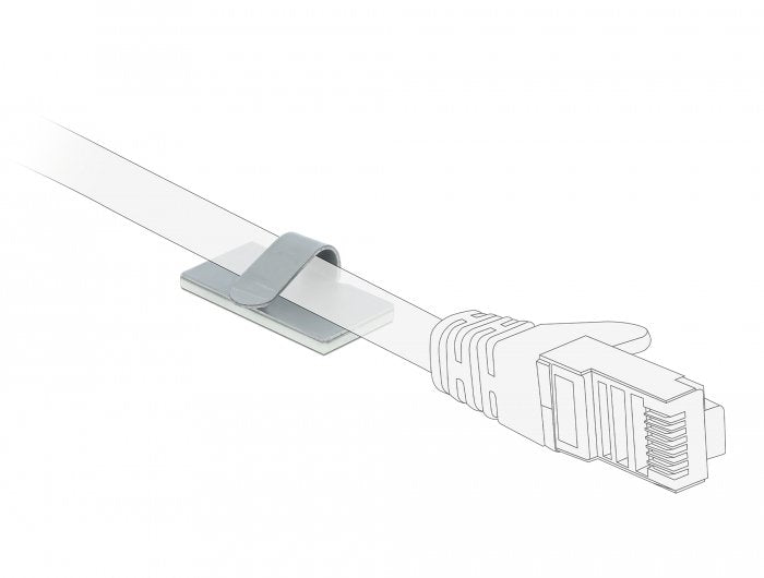Delock Cableklemme Selbstklebend Stahl 10 Stück