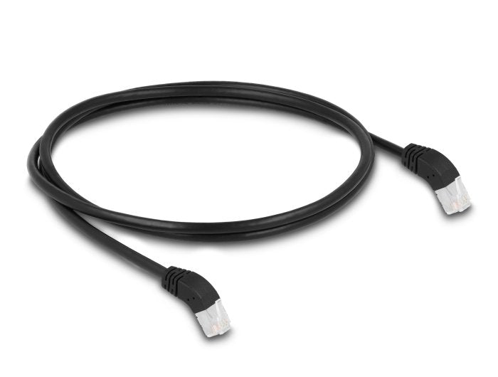 Delock 80269 Rj45 Cable De Red Cat.6a S/Ftp 45° Nach Oben Angular 1 M Negro