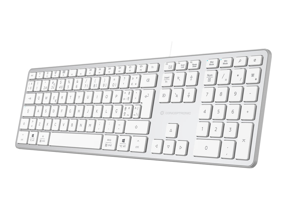 Conceptronic Usb Teclado Slim Usb-A/Usb-C Layout Pt Ws