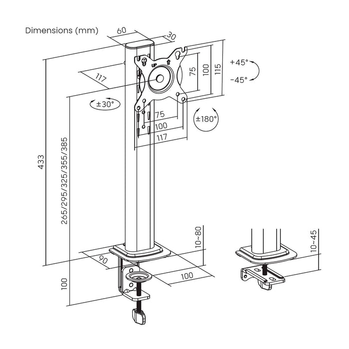 EAN 8435739904923 - AISENS DT34TSR-455 soporte para monitor 86,4 cm (34") Escritorio imagen 7