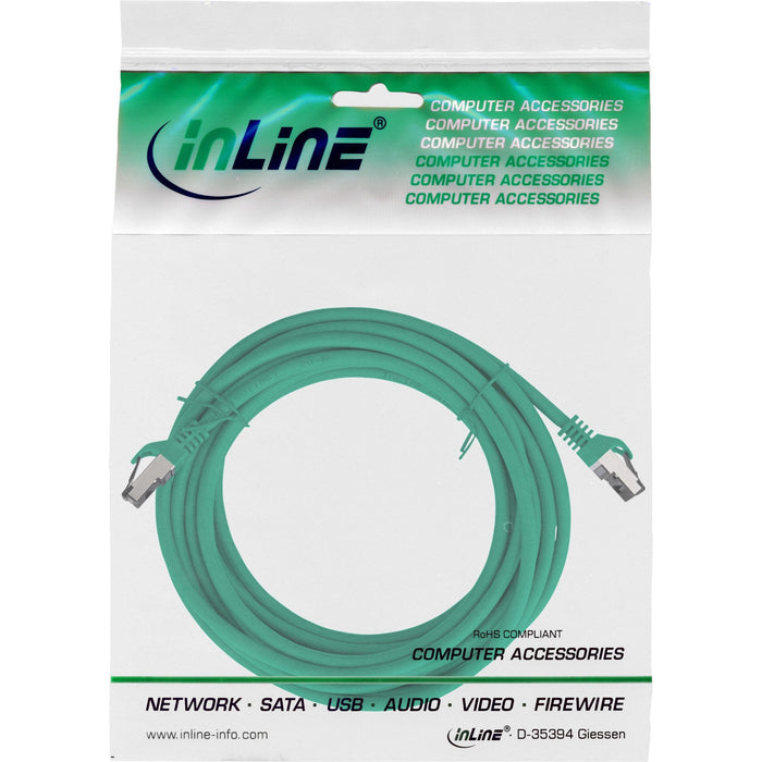 Cable De Red Inline S/Ftp Pimf Cat.8.1 Libre De Halógenos 2000mhz Verde 5m