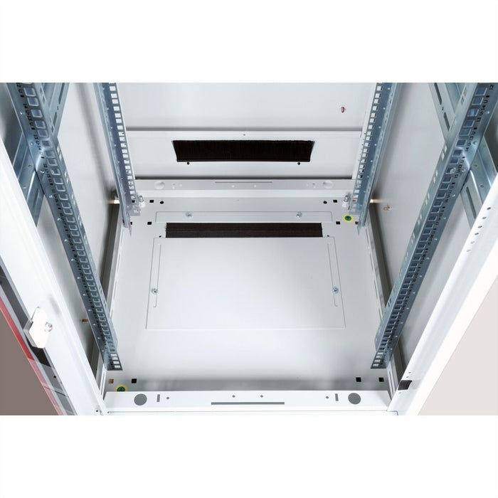 Roline 19-Zoll Netzwerkschrank Pro 26 He, 600x600 Bxt Glastr Grau